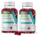 Viteey Probiotické žvejkačky pro ženy, muže a dospívající, 2 miliardy CFU - Cukr zdarma - imunitní booster, stravovací podpora, Gut zdraví - Vegan, želatina zdarma, GMO zdarma - Chutné žvýkací slanina ochucené gumy