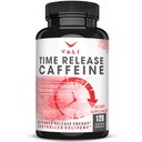 VALI Time Release Caffeine 100mg Capsules - Smart Slow Release for Extended Energy & Focus. Mozek Booster Aktivní výkon, Alerness & Clarity. 120 Veggie Kapsle