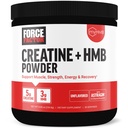 Force Factor Creatine HMB Powder, 5g Creatin Monohydrát + 3g myHMB pro růst svalů, sílu, energii a obnovu, s AstraGin pro zvýšení absorpce, Neochucené, 30 Služeb
