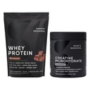 Sports Research ® Creatine Monohydrát (10.58 oz) a Holandský čokoládový syrovátkový protein (2 libry), Dynamic Duo pro Lean Muscle Building, Lepší výkon a sílu a cvičení zotavení