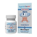 Superior Source Kid 's Sleep Clean Melts - Premium Sleep Supplement for Children - Obsahuje melatonin, L-Theanine & GABA - Méně cukru - Non- GMO, gluten- Free - 90 MicroLingual Instant-Disolt Melts
