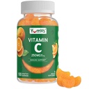Vitamin C Gummies pro dospělé - 250 mg Yummy Vitamin C Gummy - VIT C Gummies - Imunitní Supplement - Oranžový ochucený košer, Halal, gluten zdarma (100 Počet)