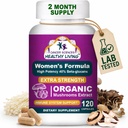Cancer Sciences Organic Multivitamin pro ženy - Houbový dodatek Extrakt - Hormonální a imunitní podpůrné vitamíny - 1,500mg Non- GMO Wellness Mushroom Complex s 40% Beta- Glukans, 120 Kapsle