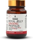 Bee and You Royal Jelly with Ginseng Tablet, Propolis Extract, 60ct, 100% přírodní Superfood, Ultra Pure, Imunitní Supplement, Antioxidanty, Keto, Paleo, gluten- Free