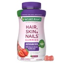 Nature 's Bounty Optimální řešení Pokročilé vlasy, kůže a nehty Pectin Gummies, 2x Biotin per Serving, No Stick Gummy, Vegetarian Formule, Strawberry Flavor, 200 ct, 100 Celkem