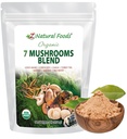 Z Natural Foods Organic 7 Sacred Houby Blend - Houbový prášek pro imunitní zdraví - Lion 's Mane, Cordyceps, Chaga, Red Reishi, Shiitake, Maitake & Turkey Tail Extract for Coffee, Smoothies, 1 LB