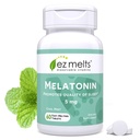EZ Rozpustný melatonin, 5 mg, Sugar- Free, 2- měsíční zásoba, Cool Mint- ochucené - 1 balení