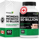 NOVÉ ČINNOSTI Probiotika pro ženy 50 miliard CFU na 2 kapsle - MAKTREK Technology, 4 Probiotické proužky a prebiotické Blend- Podporuje Digestion Health & Gut Flora Balance- Made in Canada- 60 Kapsle