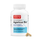 Agaricus Bio 600 mg, Natural Killer Cell Activity - USA- Grown Organic Agaricus Blazei Murill Houba pro imunitní podporu, Játra a buněčné zdraví, High Beta Glucan doplňky, 60 Caps