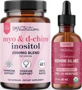 SMNutrition Herbal Hormon Balance Tincture & Myo- Inositol & D- Chiro Inositol CLAS124; Hormon Balancing Bundle s 40: 1 (30 Služeb) a tekutý cyklus podpora žen (60 Služeb)