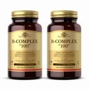 Solgar B-Complex 100 "- 100 Zeleninové kapsle, Balení 2 - Energetický metabolismus, Podpora nervového systému - Non- GMO, Vegan, Gluten zdarma - 200 Celkem Service