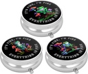 3 Pack Pill Box, Malé Pill Pouzdro pro Purse & Pocket, Roztomilý Pořadatel Travel Medicine, Portable Medicine Container Holder to Hold Vitamíny, Léky, Rybí olej & dodatek, Roztomilá žába