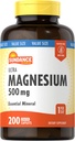 Sundance Magnesium Supplement 124; 500mg Gluten 124; 200 Count Gluten 124; Vegetarian, Non-GMO a gluten Free Gluten 124; Oxid hořečnatý
