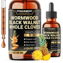 11in1 2100mg Black Walnut Wormwood Cloves Tinture, Oregano & 7 More - Wormwood Liquid Drops -Ananas Flavor - 2 FL OZ - 60 dní dodávky