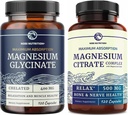 Glycinát hořečnatý 400mg (120ct) a magnesium- citrát 500 MG (120ct)