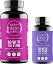 Šťastný zdravý hippie jít s Flow Menopauza Podpora & jít s Flow Hormon Balance pro ženy (180ct)