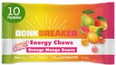Bonk Breaker Energy Chews s elektrolyty, Orange Mango Guava, Easy to Chew Energy Gummies, 10 Pack