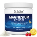 Dr. Berg Magnesium Glycinát Prášek pro spánek, relaxaci, & Stress Relief - Nyní obsahuje vitamín D3 & zinek - Delicious Raspberry & Lemon Flavor (50 Služeb) Magnesium prášek - hořčík nápoj prášek