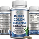 YUMMYVITE 15 Day Colon Cleanse a Detox, Bylinné Detox Formule, Podporuje hubnutí, Zácpa Relief - zvyšuje energii. Flush toxiny, přírodní bezpečné Colon Cleanser pro muže a ženy - 30 Kapsle