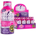 Vitamin Energy Mood + Energy Shot - Tropical Berry - 100% DV B-Vitamíny & 260mg Plant- Based Caffeine - Nulové kalorie, Sugar- Free, Vegan, Non- GMO - Mood & Energy Support - 1.93 fl oz, 12- Pack