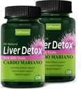 Herdmood Silymarin Mléko Thistle Játra Detox Kapsle pro Tlustá játra, Alcachofa y Cardo Mariano con Silimarina para el Higado Graso, Játra vyčištění Detox & Oprava Formule w / Artichice Extract. Počet