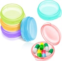 Patelai 6 Packs Malé pilulky Pořadatel Box, Travel Pill Kontejner Přenosný Daily Mini Medicine pouzdro držák na kapesní peněženky cestovní Medicine Cod Játra Oil Storage Box (Fresh Color)