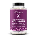 Přesun & Glow Collagen pilulky pro ženy a muže - Vegetarian Multi- Collagen (Typ I-V-X) s 9 Plant- based Superfoods for Skin Health & Joint Support - Biotin, Vitamin C, Vitamin E, 60 Vegetariánské kapsle