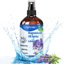 Hořčík Olej Spray pro spánek, Čistá hořčík pro nohy, Soothing SORE Muscles & Relaxing, Bolest, Ultra Koncentrace s Lavender- 200ML