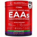 Mino Essential Amino Acids Dodatek. Berry Blast, Caffeinovaný prášek. Všech 9 EAA, BCAA a Perfektní Amino pro cvičení, Amino Energy, a Building Muscle, a Recover Faster.