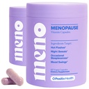 O Positiv MENO Vitamíny pro menopauzu - Hormone- Free Menopauza Dodatek pro ženy - Black Cohosh & Ashwagandha KSM-66 - Pomáhá zmírnit horké záblesky, noční poty, Mood Swings - 30 Servings (Balení 2)
