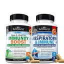 BioSchwartz Respirační a imunitní Lung Supplement s Quercetin (1 měsíční zásoba) Plus 17 v 1 Imunitní Supplement Supplement s antioxidanty (1 měsíční dodávka)