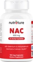 NAC doplněk N-acetyl cysteine doplněk jater se selenem a molybdenem pro jaterní zdraví 124; N-acetyl cystein 600 mg 100 Kapsle