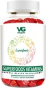VITA GLOBE Superfood Gummy Vitamíny - Imunitní zdraví a antioxidant Support - Denní Wellness Gummies pro dospělé a děti - Vegan, Non- GMO, gluten zdarma Superfood dodatek - 60 Počet