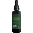 Global Healing Center - Ginseng - Organic Raw Bylinný extrakt - Liquid Panax Supplement Drop Promotes Energy - Korejské a sibiřské ženšen dodatek, Maca, Ashwagandha - Non-GMO - 2 Fl Oz