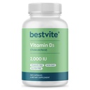 BESTVITE Vitamin D 2000 IU (240 tobolek) - No Stearates - Non GMO - gluten bez