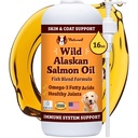 Natural Dog Company Wild Alaskan Salmon Oil Formule s Omega 3, Rybí olej pro psy doplněk, kůže & Coat Dog Oil, Itchy Relief, Imunitní podpora pro klouby & srdce, Potraviny Topper, 16 oz.