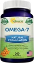 aSquared Nutrition Očištěné Omega 7 mastné kyseliny -200 Kapsle z přírodního moře Buckthorn, XL vitamin dodatek, No Fish Burp, Vegan, Omega 3 6 9 pro kompletní výsledky hubnutí