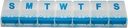 Rehabilitační Advantage Weekly Pill Organizátor - 7- denní Push Button Pill Box s velkými složkami, Easy Open Design pro léky a vitamíny. Cestování a denní používání