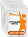 Bulksupplements.com Ascorbic Acid Powder - vitamín C dodatek, Ascorbic Acid Food Grade - Práškový vitamin C, Imunitní podpora - Gluten Free, 1g na Serving, 5kg (11 liber) (balení 5)