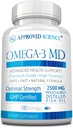 Omega-3MD - Rybí olej EPA & DHA - Zlepšit kognitivní zdraví - 1 láhev - 3 měsíční dodávka
