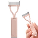 Eylash Comb Separator, Arc Designed Lash Definer Comb Makeup Mascara Comb Applicator s krytem, Oční kosmetický kartáč nástroj (Nahá růžová)