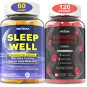 Melatonin Volný přírodní spánkové gumy pro dospělé + vitamín B Komplexní gumy pro ženy