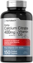 Horbäach vápník Citrát s vitaminem D3 CLAS124; 150 Petite Coated Caplet CLAS124; dodatek pro muže a ženy CLAS124; Vegetarian, Non- GMO & gluten zdarma