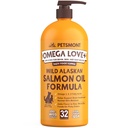 Petsmont Omega Love + Wild Aljašský losos olej pro psy Formula 32 oz - Fish Omega tekuté čerpadlo kočky podporuje společné funkce imunitní srdce doplněk stravy Domácí zvířata přírodní EPA DHA mastné kyseliny