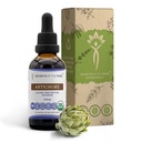 Tajemství kmene Artyčok USDA Organic CLANE124; Alkoholicko-Free Extract, high- Potency Bylinné Drops CLANE124; Vyrobeno ze 100% Certified Organic Articcus (Cynara scolymus) Sured Leaf 2 oz
