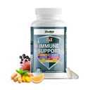 GreeNatr Imunitní Supplement s vitamínem C, D3, zinek 50mg, Quercetin, Echinacea Purpurea, Sambucus Elderberry a Ginger pro kompletní imunitní obranu - 60 Kapsle (1 lahvička)