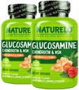 NATURELO Glucosamine Chondroitin MSM s boswellií a vitaminem C - dodatek pro společný komfort, mobilitu a sílu - 120 Kapsle (balení po 2)