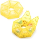 2PCS Týdenní Pill Organizátor Velký 7 den Pill Box Pořadatel Denní medicína Pouzdro pro vitamíny Rybí olejové pilulky doplňky Artritis Friendly