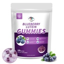 Blueberry Lutein Eye Vitamíny Gummies s 180 Počet - 3 Měsíční dodávky, Vegan Eye Health Dodatek pro děti a dospělé, Lutein Gummies pro Vision Clarity a Blue Light Support