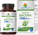 Brieofood Organic Bacopa 1500mg, 45 Servings, Vegetarian, gluten Free, 90 Vegetarian Tablety...